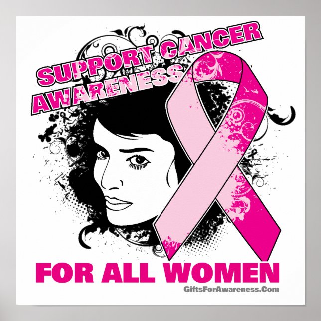 Support Breast Cancer Awareness - Women Poster (Front)