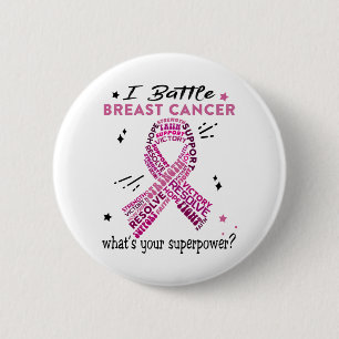 Support Breast Cancer Warrior Gifts 6 Cm Round Badge
