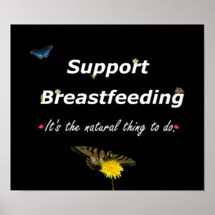 Support Breastfeeding nature design-2 Poster