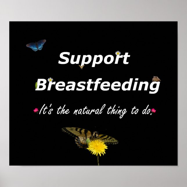 Support Breastfeeding nature design-2 Poster (Front)