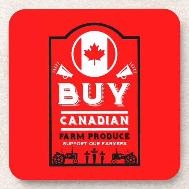 Support Canadian Farmers Coaster (Front)