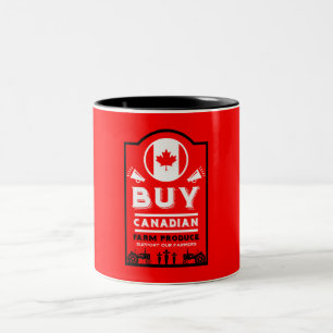 Support Canadian Farmers Two-Tone Coffee Mug