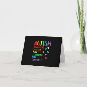 Support Care Acceptance Ally Autism Awareness Invitation