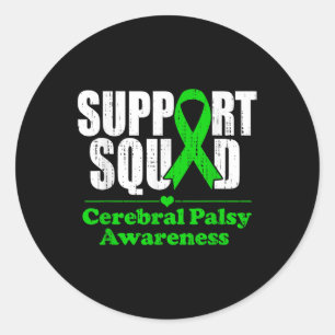 Support Cerebral Palsy Cp Awareness Month Green Ri Classic Round Sticker