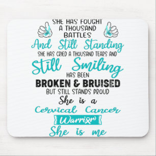 Support Cervical Cancer Warrior Gifts Mouse Mat