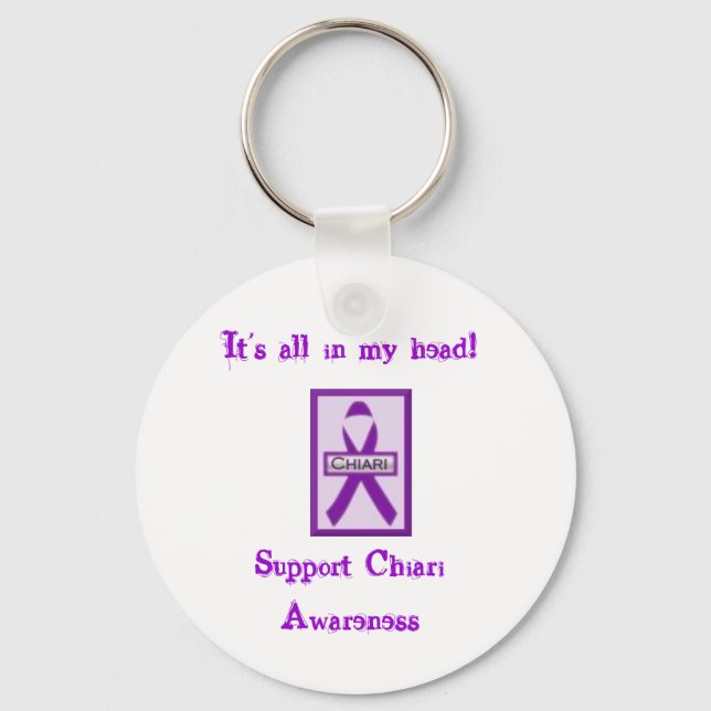 Support Chiari Awareness Keychain (Front)