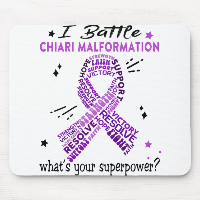 Support Chiari Malformation Warrior Gifts Mouse Mat (Front)