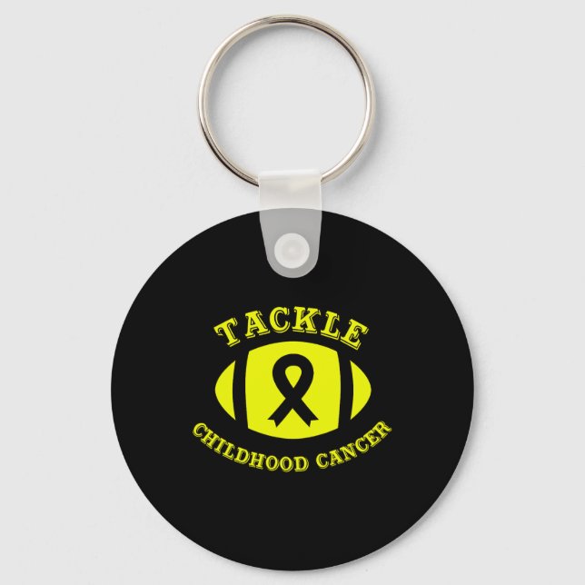 Support Childhood Cancer Awareness 2  Key Ring (Front)
