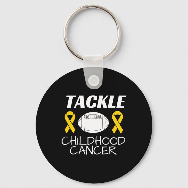 Support Childhood Cancer Awareness  Key Ring (Front)