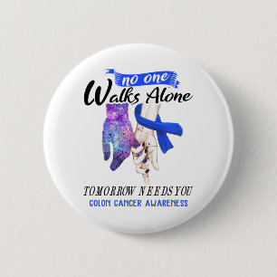 Support Colon Cancer Awareness Ribbon Gifts 6 Cm Round Badge