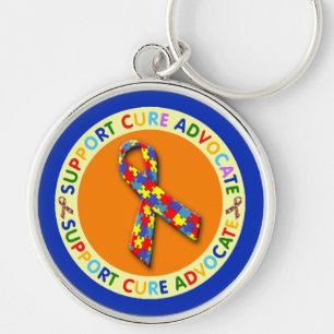 Support Cure Advocate Autism Key Ring