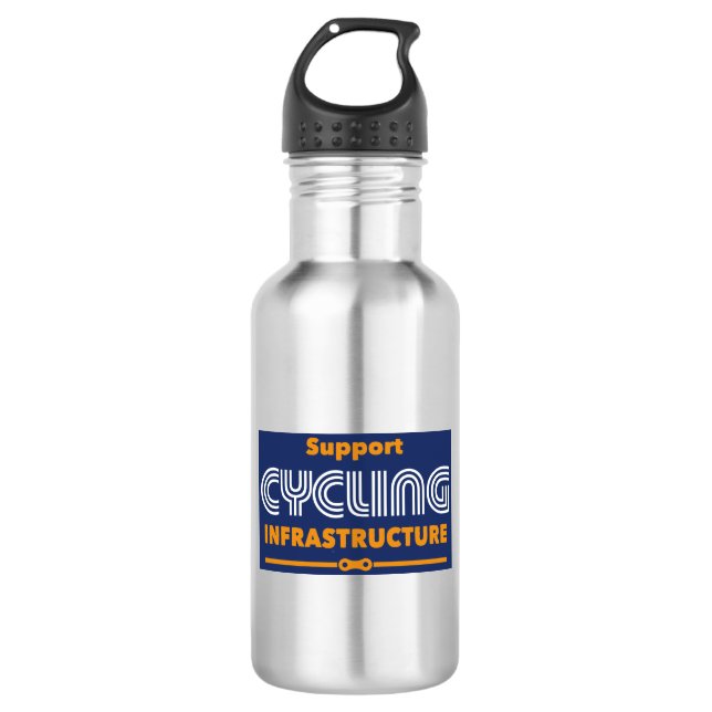 Support Cycling Infrastructure 532 Ml Water Bottle (Front)