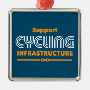 Support Cycling Infrastructure Metal Tree Decoration