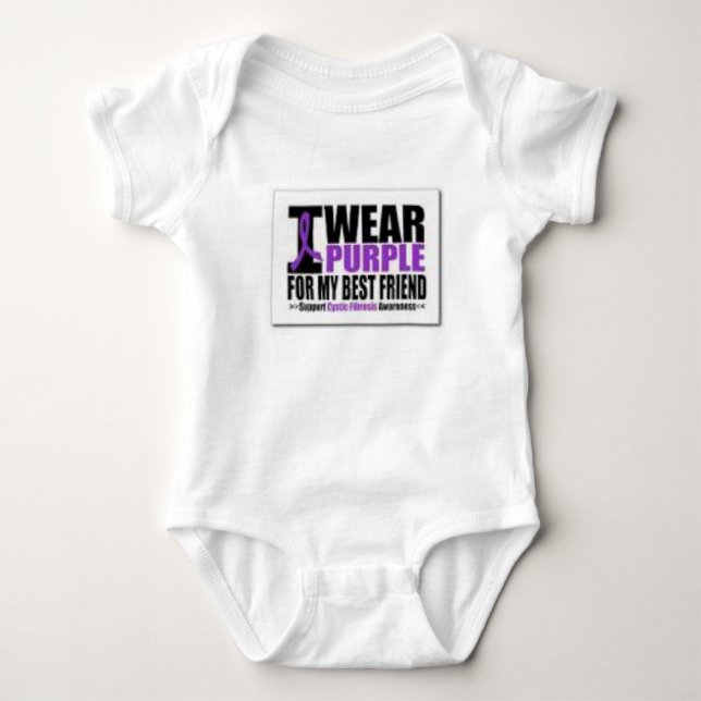 Support cystic fibrosis research baby bodysuit (Front)