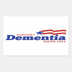 Support Dementia Biden 2024 Rectangular Sticker