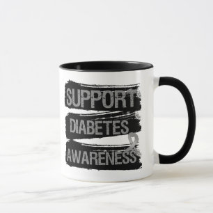 Support Diabetes Awareness Grunge Mug