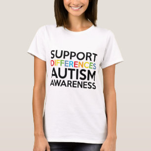Support Differences Autism Awareness T-Shirt