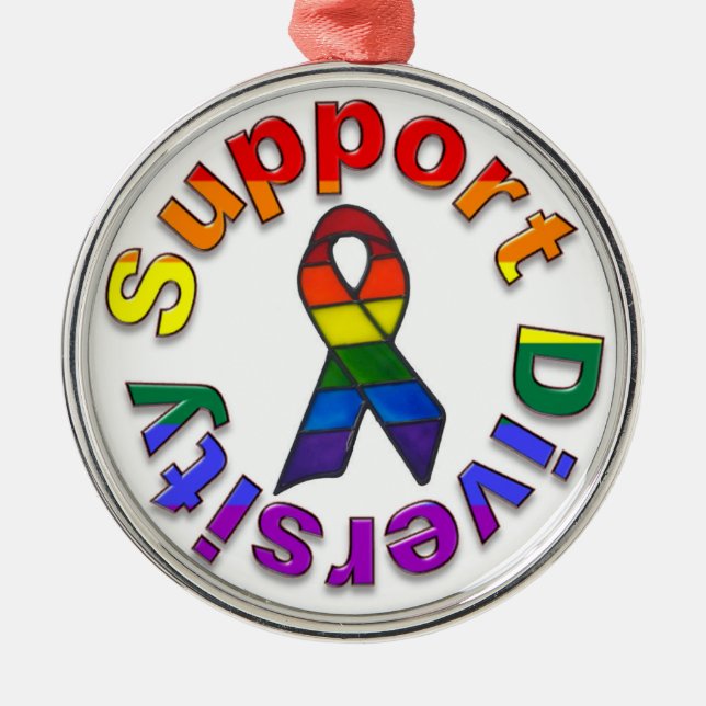 Support Diversity Ornament (Front)