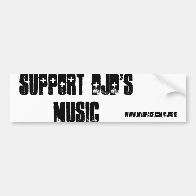 "Support DJD" Bumper Sticker (Front)