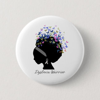 Support Dyslexia Warrior Gifts 6 Cm Round Badge