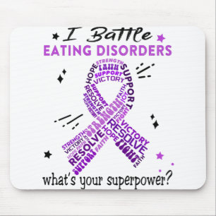 Support Eating disorders Warrior Gifts Mouse Mat