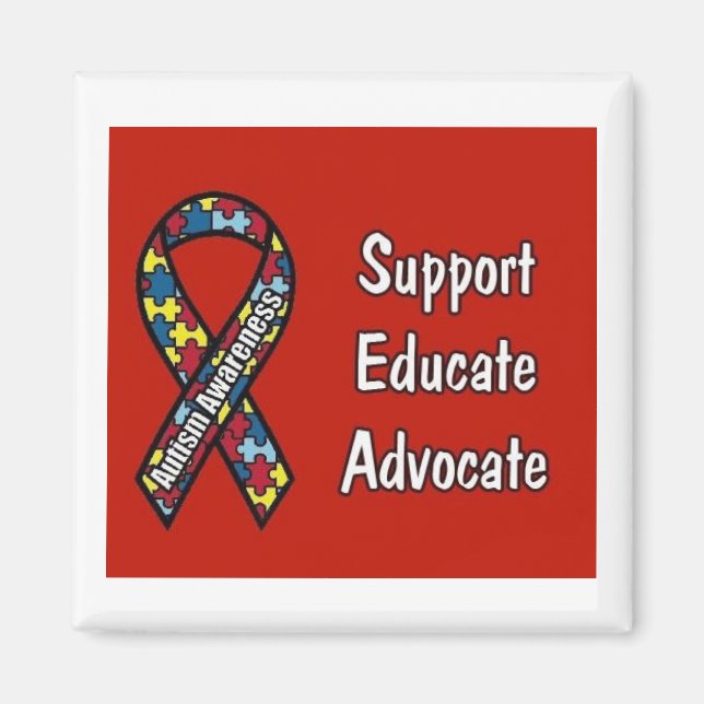"Support, Educate, Advocate" Magnet (Front)