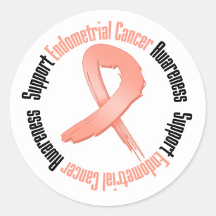 Support Endometrial Cancer  Awareness Classic Round Sticker