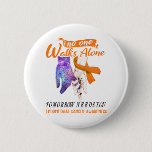 Support Endometrial Cancer Awareness Ribbon Gifts 6 Cm Round Badge