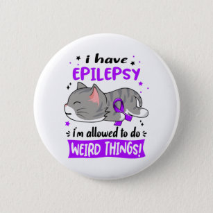 Support Epilepsy Awareness Ribbon Gifts 6 Cm Round Badge