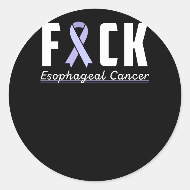 Support Esophageal Cancer awareness Classic Round Sticker (Front)