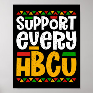 Support Every Hbcu Historical Black College Studen Poster