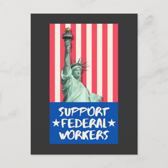 Support Federal workers  Postcard (Front)