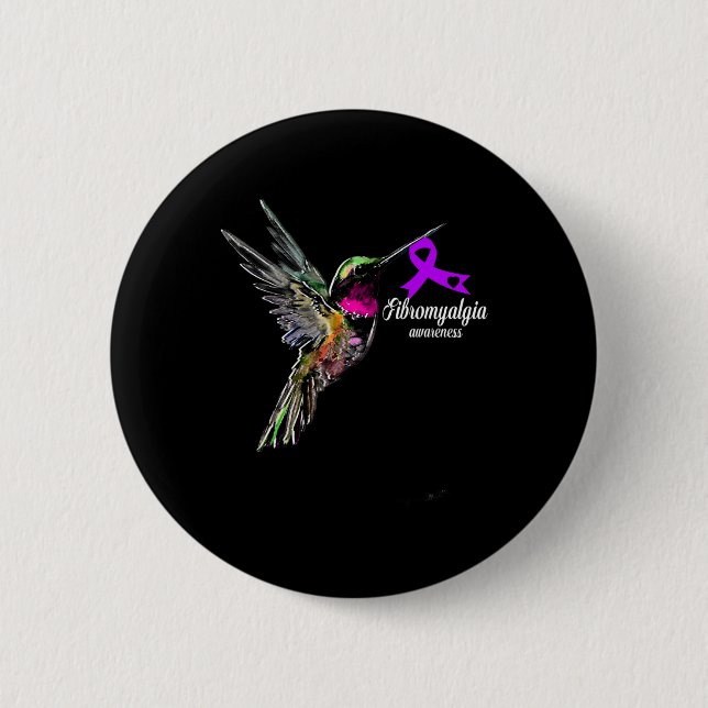 Support Fibromyalgia Awareness  6 Cm Round Badge (Front)