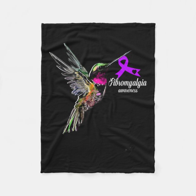 Support Fibromyalgia Awareness  Fleece Blanket (Front)