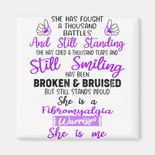 Support Fibromyalgia Warrior Gifts Magnet