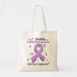 Support Fibromyalgia Warrior Gifts Tote Bag