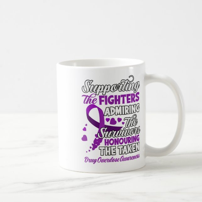 Support Fighter Honouring Taken Substance Overdose Coffee Mug (Right)