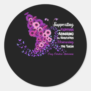 Support Fighters Honouring Taken Drug Overdose Awa Classic Round Sticker