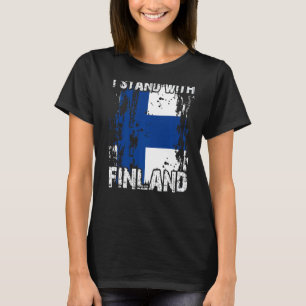 Support Finland Stand With Finland Finnish Flag T-Shirt