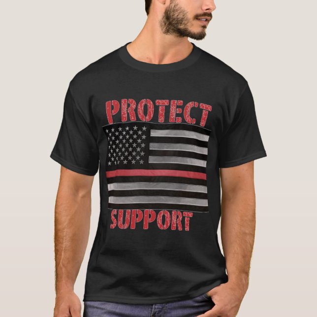 Support Firefighters T-Shirt (Front)