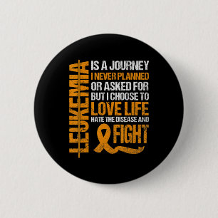 support for Leukaemia Awareness orange Ribbon prod 6 Cm Round Badge