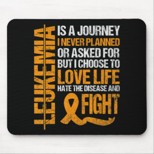 support for Leukemia Awareness orange Ribbon produ Mouse Mat