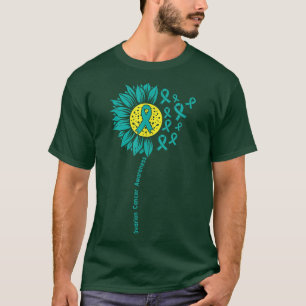 support for Ovarian cancer Awareness Teal Ribbon p T-Shirt