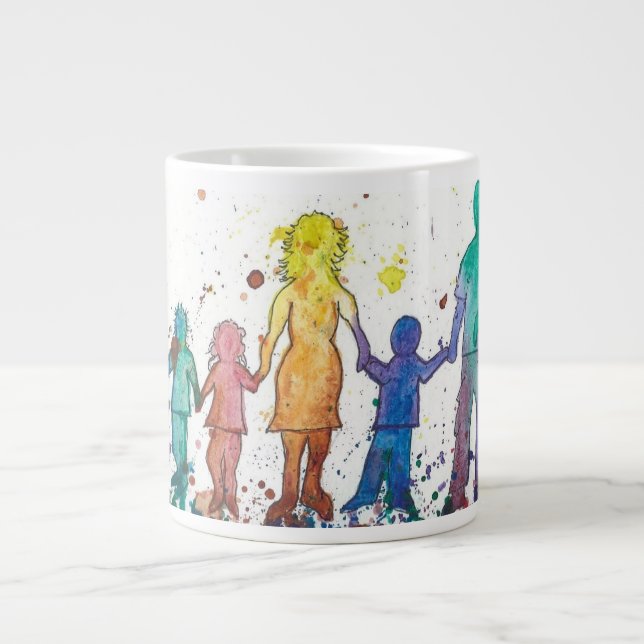 Support for Parents of LGBTQ Kids jumbo mug (Front)