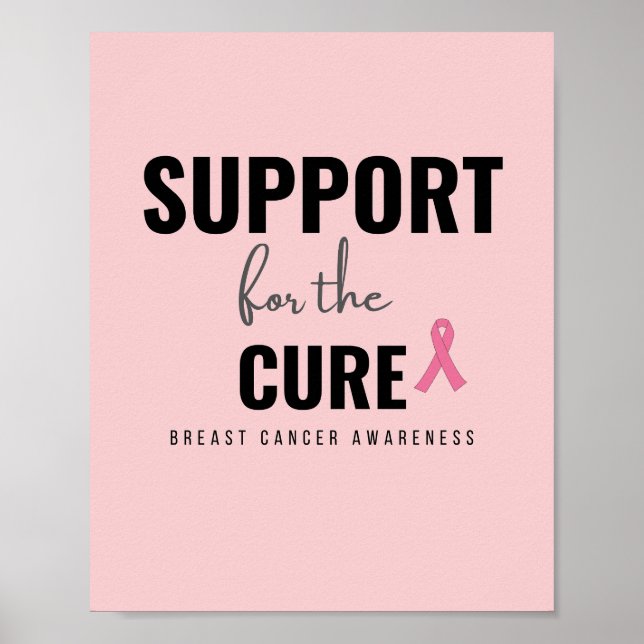support for the cure breast cancer Poster & Prints (Front)