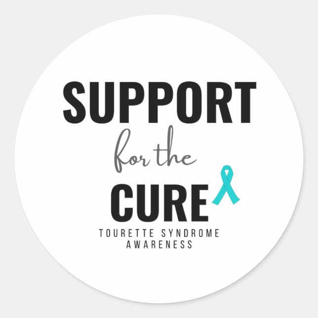 support for the cure Tourette's Stickers (Front)
