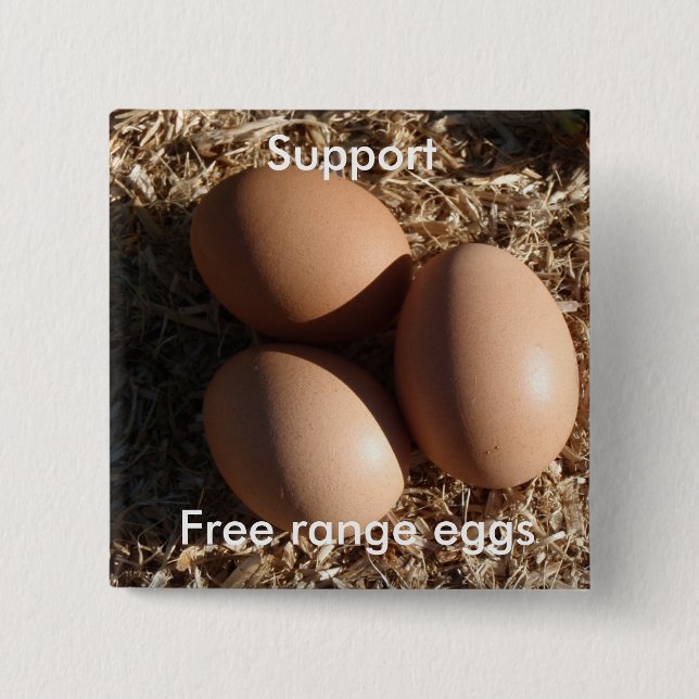 Support Free range eggs badge (Front)