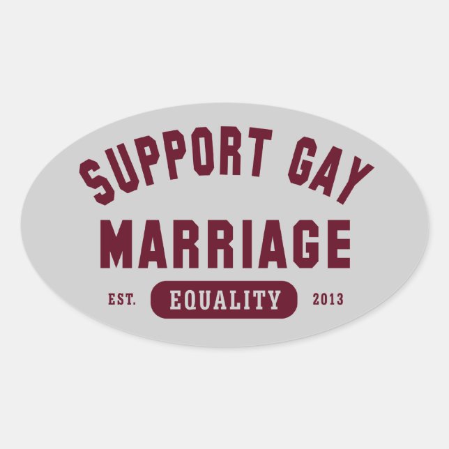 Support Gay Marriage Equality Sticker (Front)