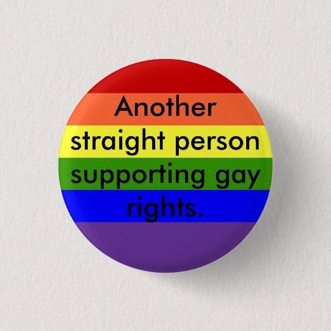 Support Gay Rights 3 Cm Round Badge (Front)