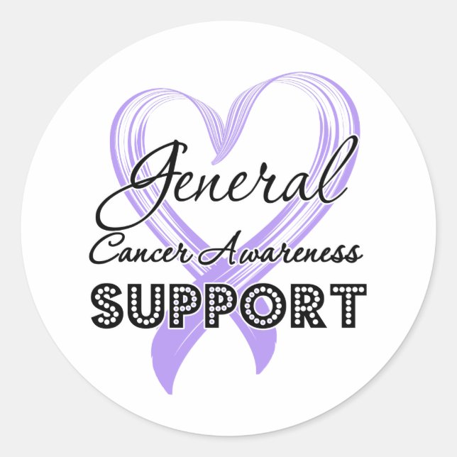 Support General Cancer Awareness Classic Round Sticker (Front)